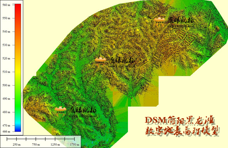 成都國土調(diào)查DSM數(shù)字地表高程模型